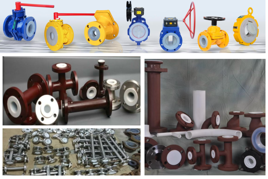 PTFE and PFA lined industrial valves