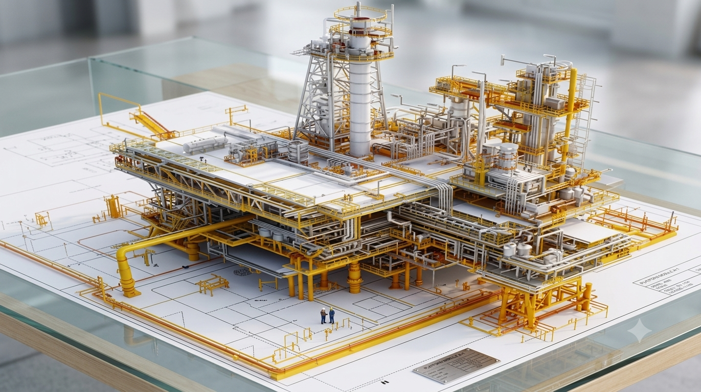 Detailed industrial plant engineering model